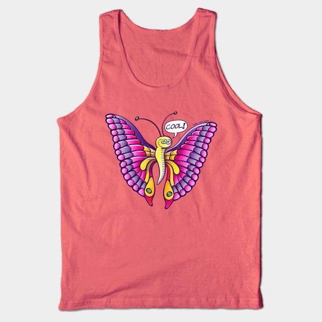 Coolorful butterfly exhibiting all the beauty on its big wings Tank Top by zooco